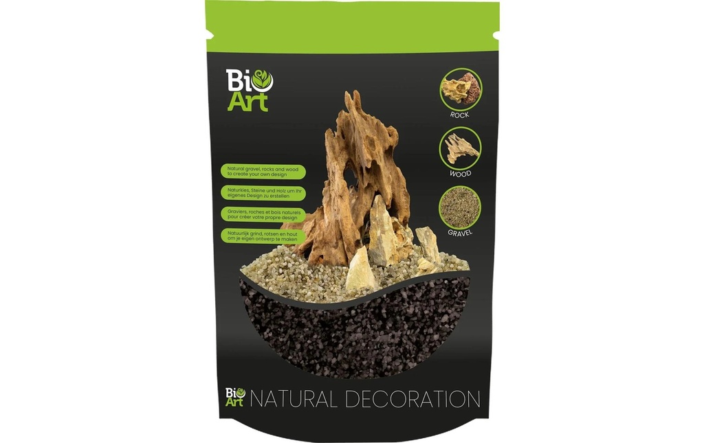 Bio Art Gravel Zwart Gravier naturel noir, 800gr