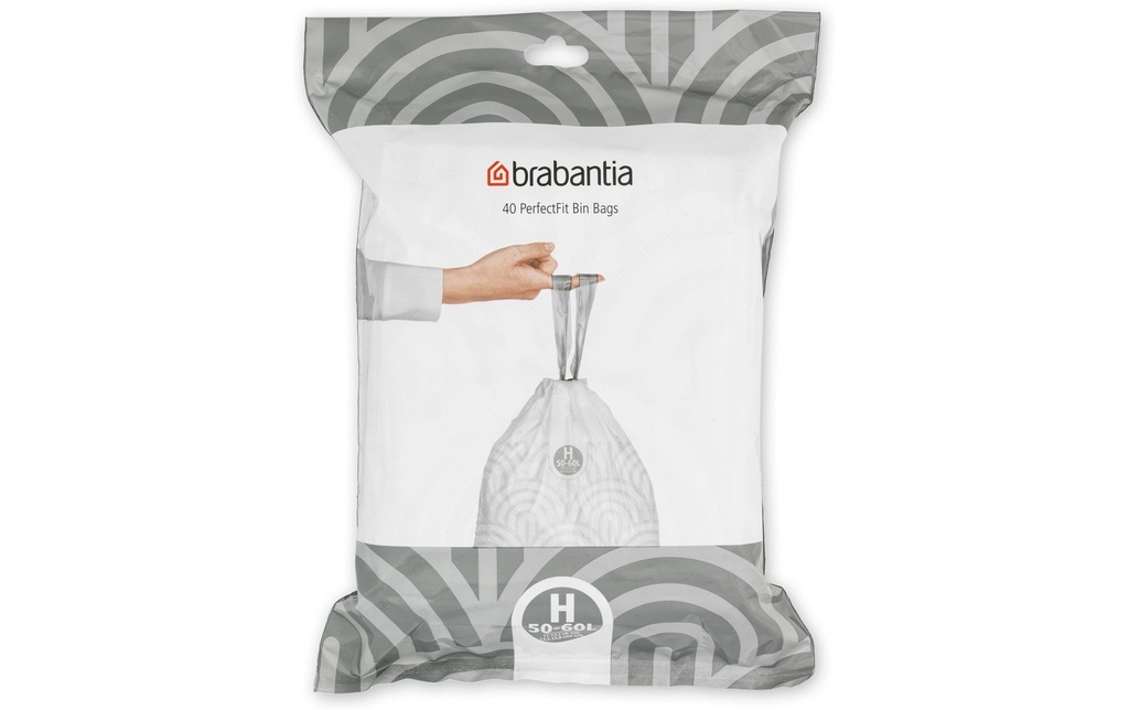 Brabantia Sac à ordures ménagères PerfectFit H 50-60 l, 40 Pièce/s