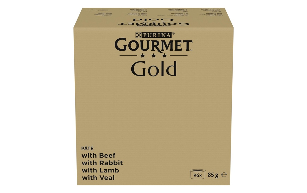 Purina Gourmet Alimentation humide Gourmet Gold Pâté fin viande 96 x 85 g
