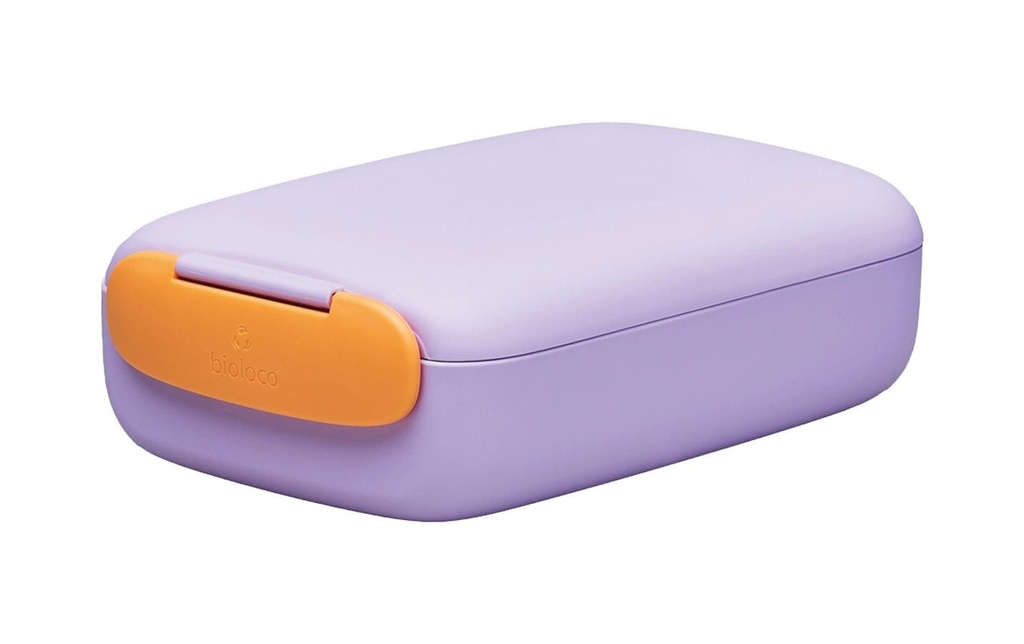 BioLoco Boîte casse-croûte rectangle -whisper sister Violet/Orange