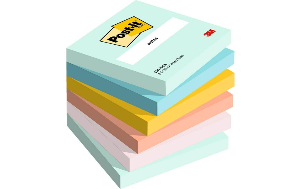 Post-it Fiche de bloc-notes Collection Beachside, 76 x 76 mm