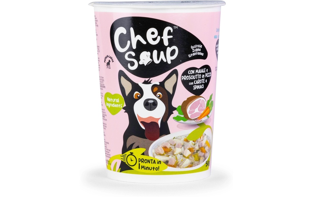 Chef Soup Porc, jambon, épinards 50 g