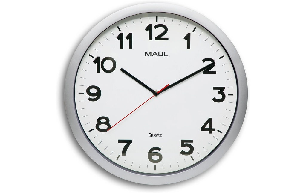 Maul Horloge murale MAULstep Ø 40 cm, Argenté