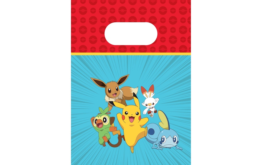 We fiesta Party Sac cadeau Pokemon 4 Pièce/s, Multicolore