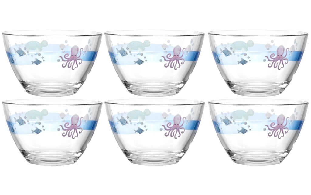 LEONARDO Bol pour enfants Avventura 400 ml, 6 pièces, Mer