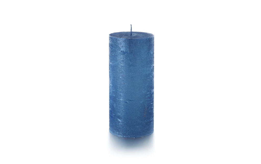 balthasar Bougie cylindrique Rustico 15 x 7 cm, Bleu