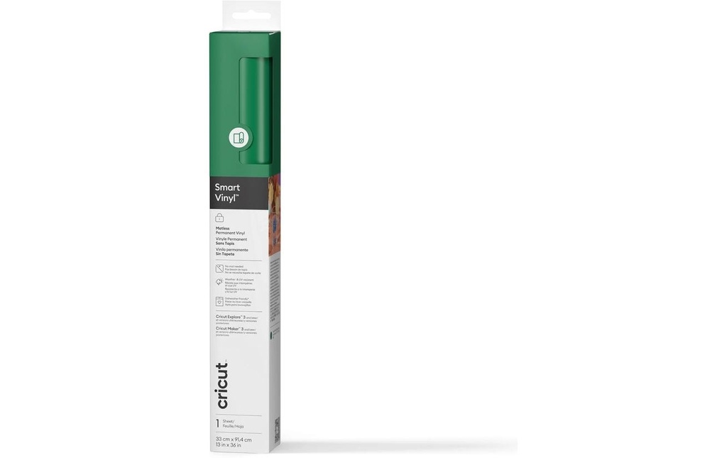 Cricut Film de vinyle Smart Permanent 33 x 91.4 cm, 1 Pièce/s, Vert
