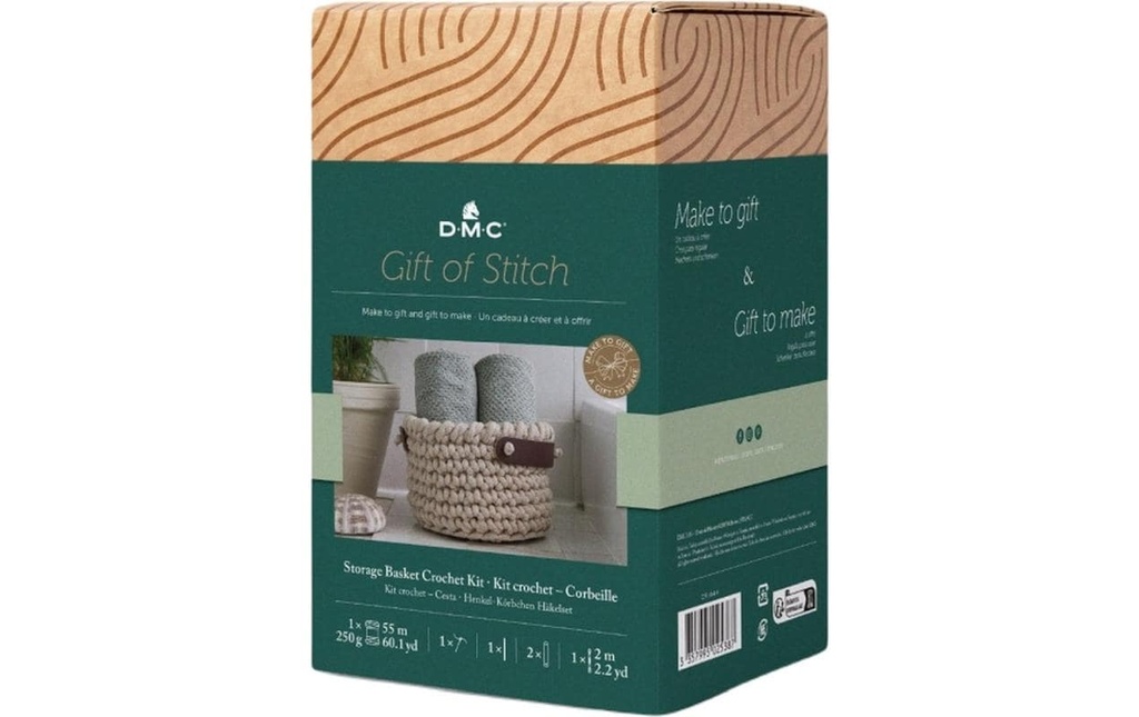 DMC Kit de crochet Gift of Stich Panier de rangement, 17 x 11 cm