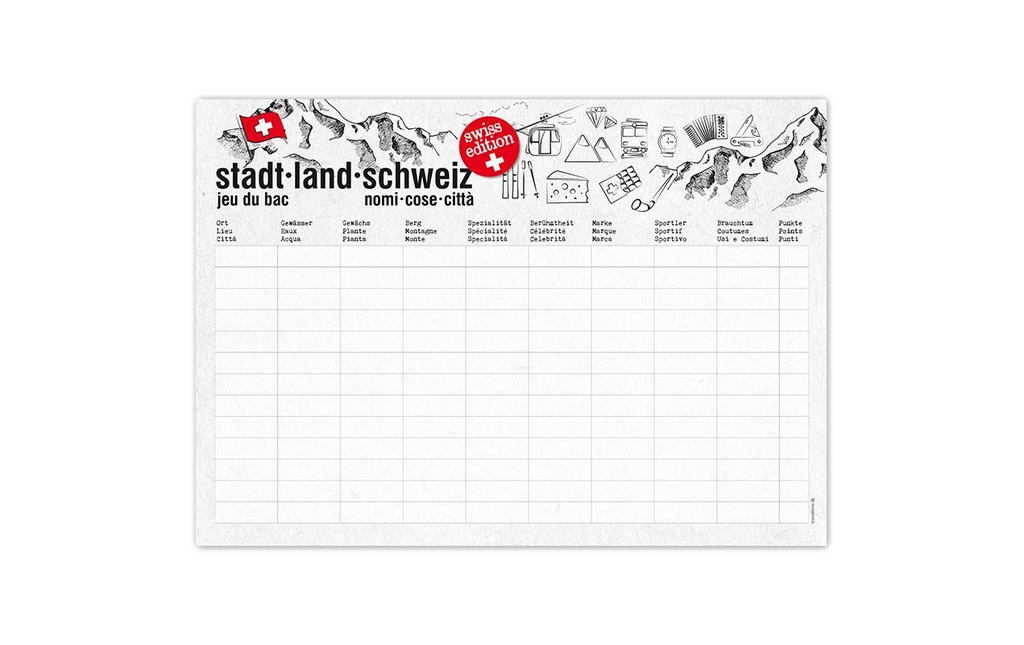 Trendform Set de table VILLE-CAMPAGNE-CH 42 cm x 29.7 cm