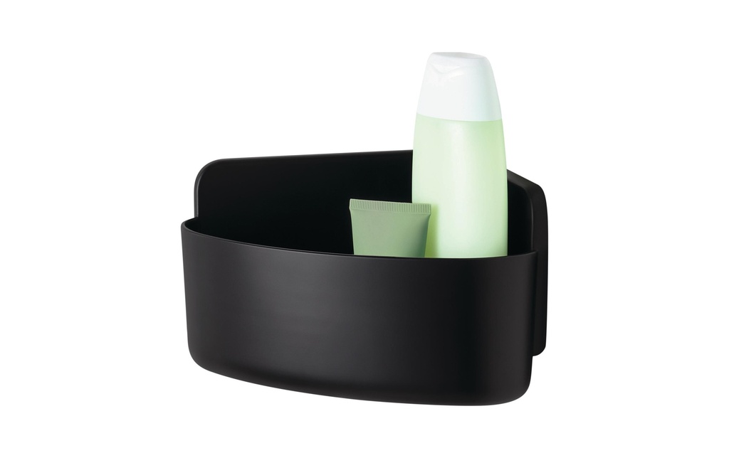tesa Corbeille de douche d'angle Lavaa S, Noir