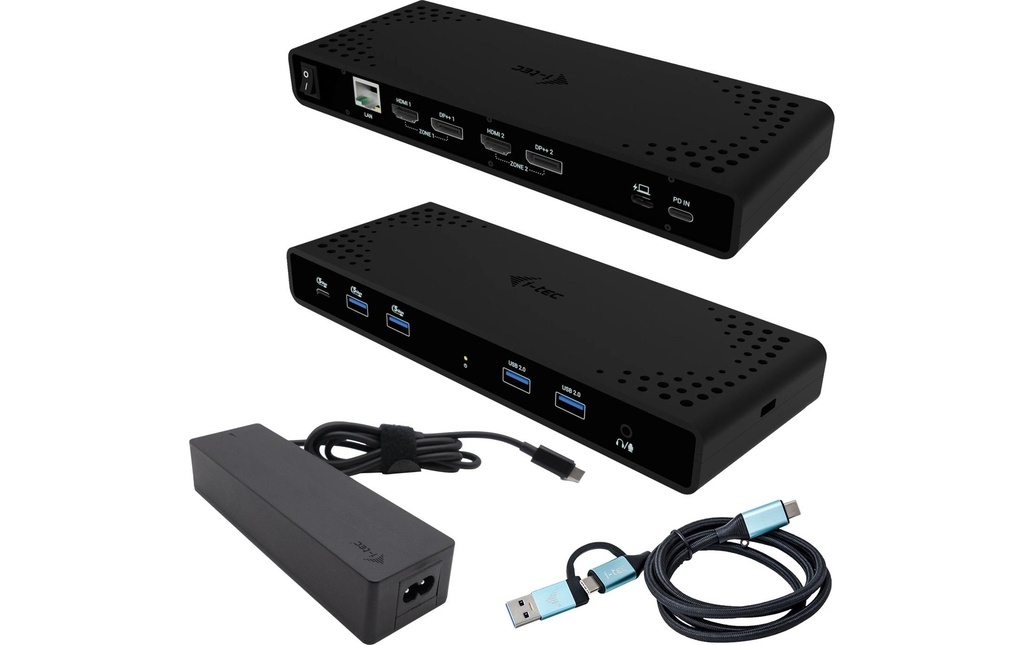 i-tec Station d'accueil Universal 2x 4K + PD 85 W + chargeur universel USB-C 100 W
