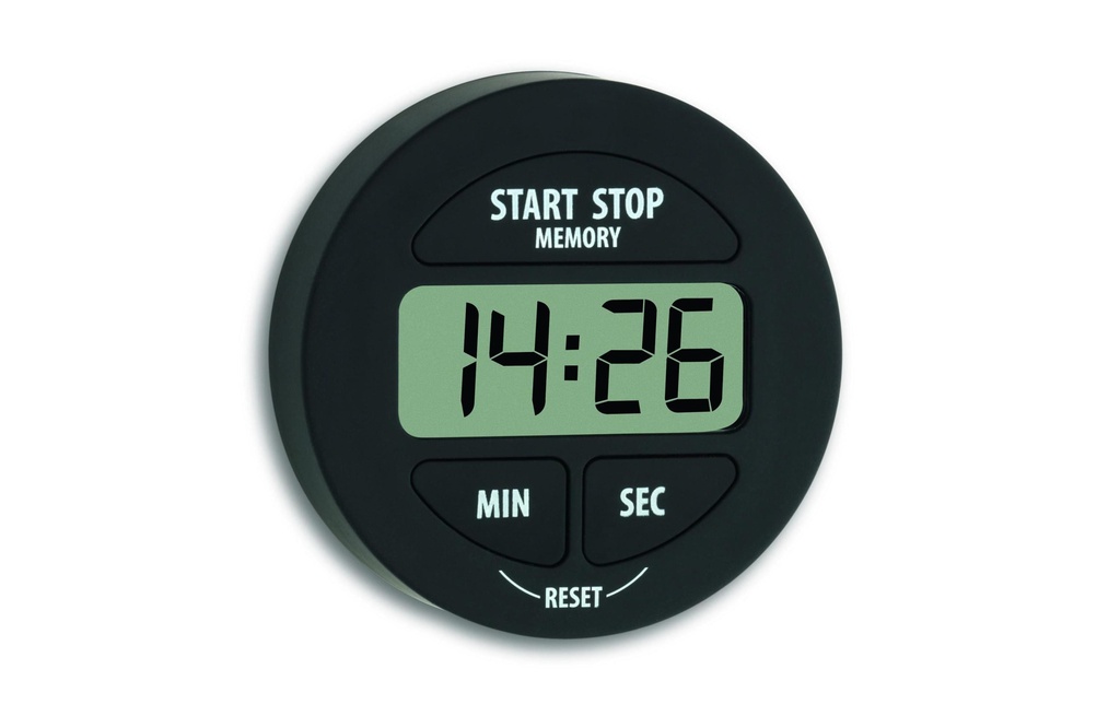 TFA Dostmann Minuterie Digital avec chronomètre, noir