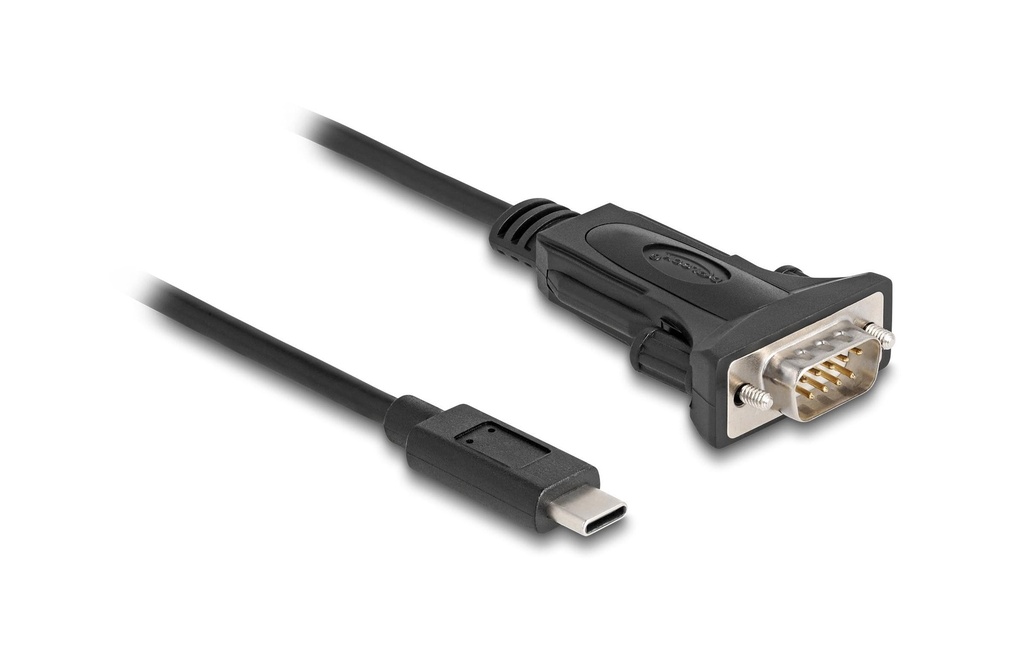 Delock Adaptateur sériel USB-C – RS-232 D-Sub 9 broches avec vis 0.25m