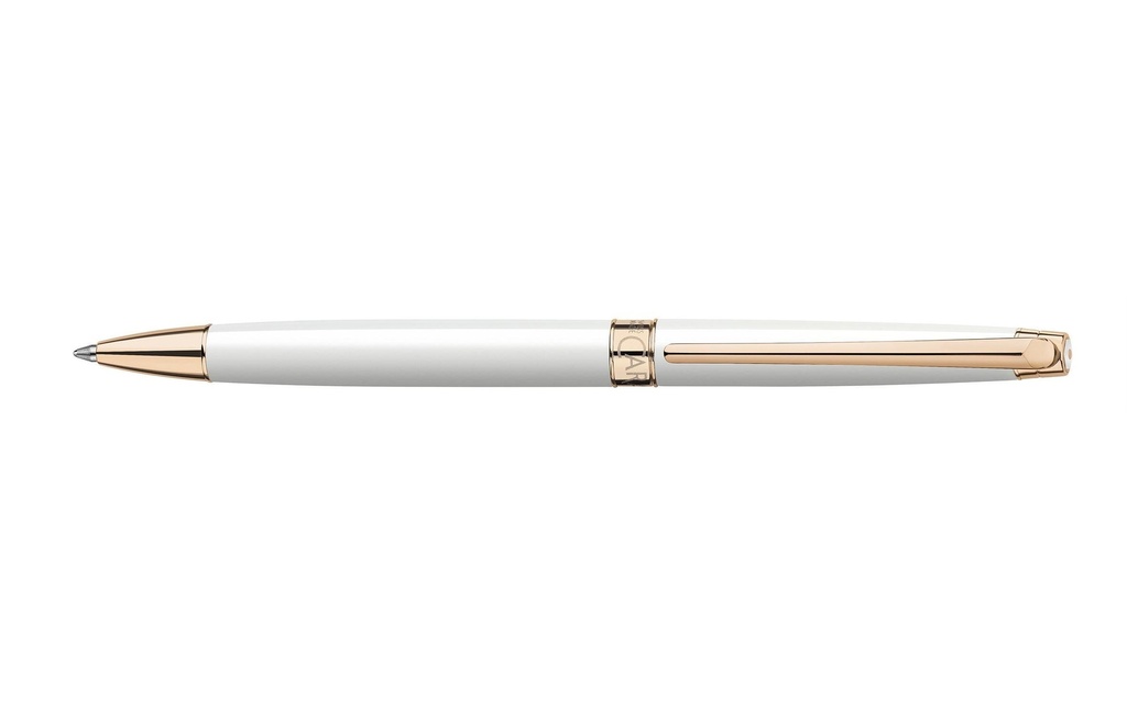 Caran d'Ache Stylo bille Léman Slim Or blanc rose