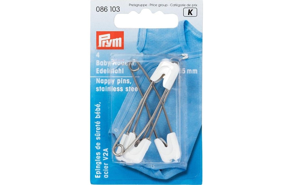 Prym Epingle de sûreté Blanc, 55 mm