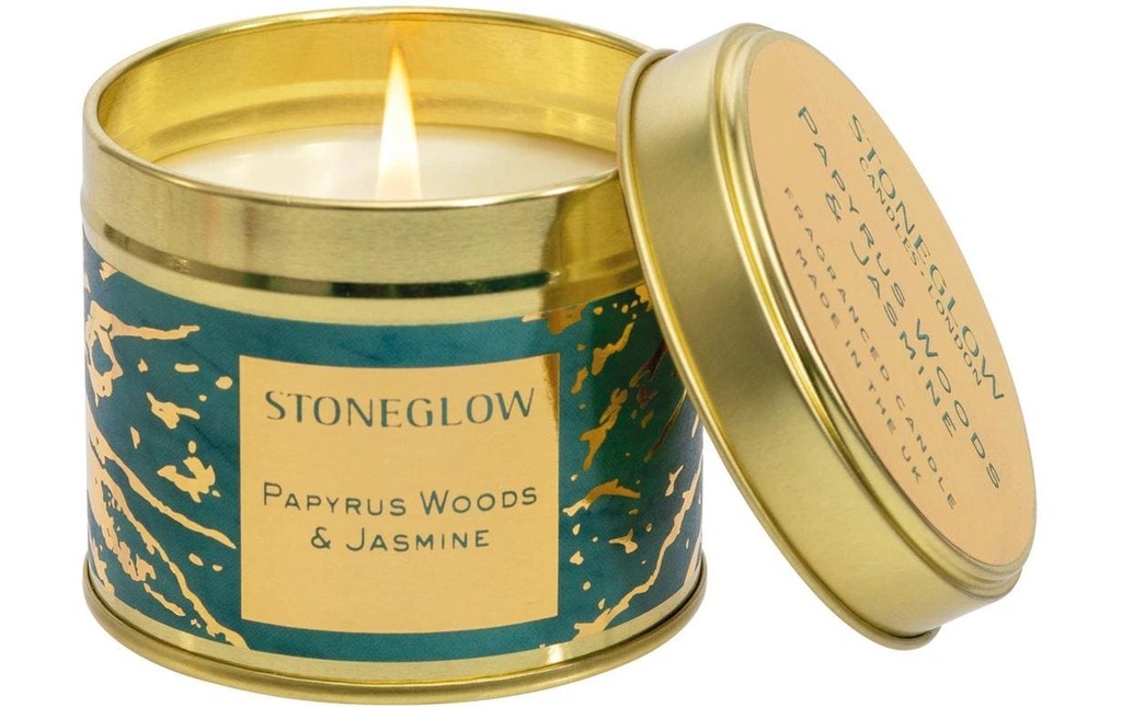 Stoneglow Bougie parfumée Papyrus Woods & Jasmine 135 g
