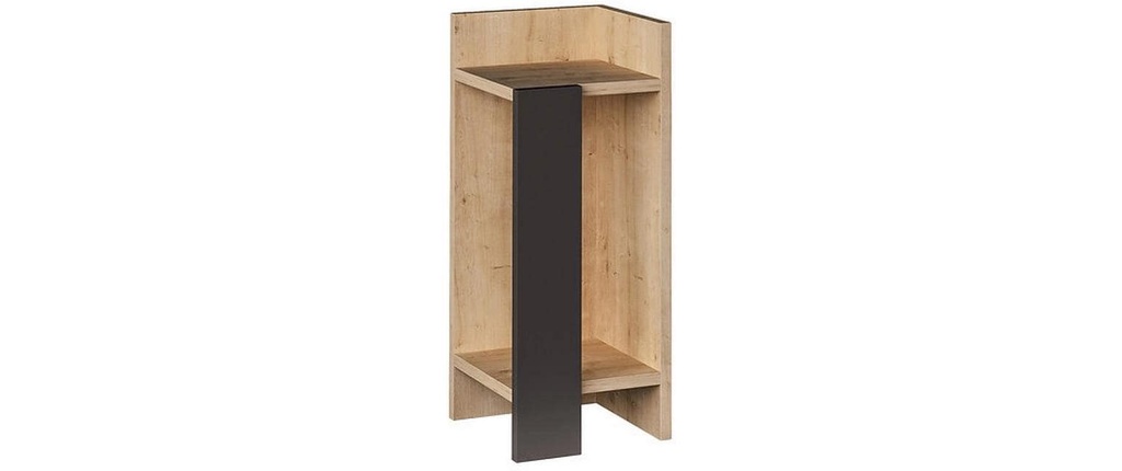 Woody Fashion Table de nuit Elos droite 25 x 60 x 27 cm, Anthracite/Nature