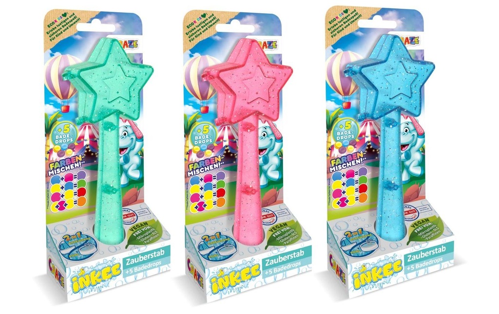 Craze Plaisir dans la baignoire Inkee Baguette magique étoile multicolore assorti