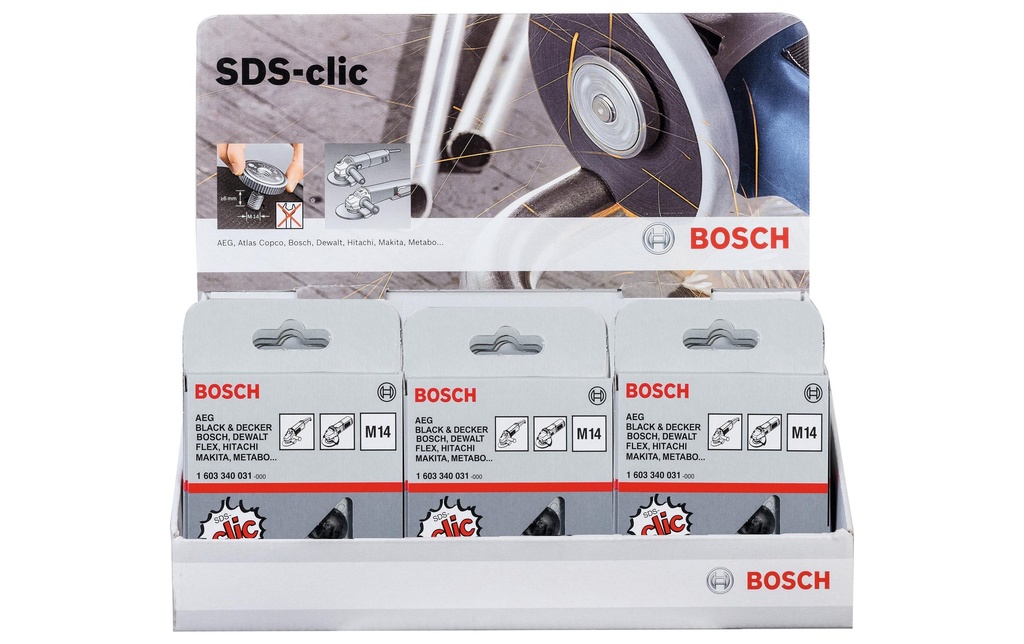Bosch Professional Ecrou de serrage rapide SDS Click, 15 pièces