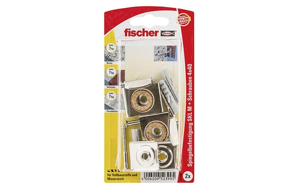 Fischer Fixation de miroir  SKL M, 2 Pièce/s