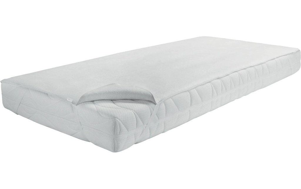 Dormisette Couvre-matelas Premium Zwirn 90 x 200 cm, Blanc