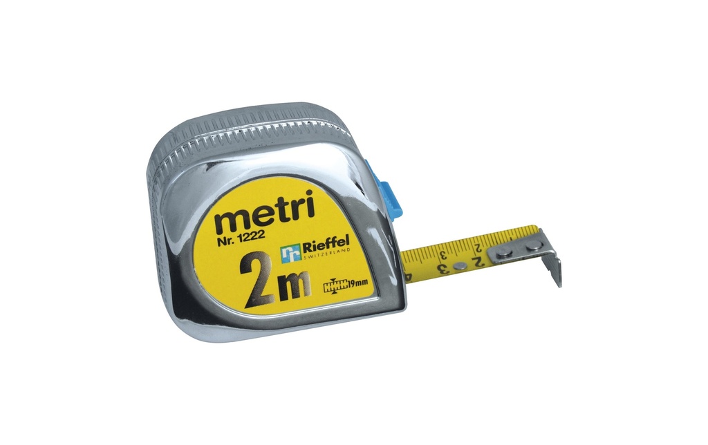 RIEFFEL Ruban métr.2m av.arrêt de band