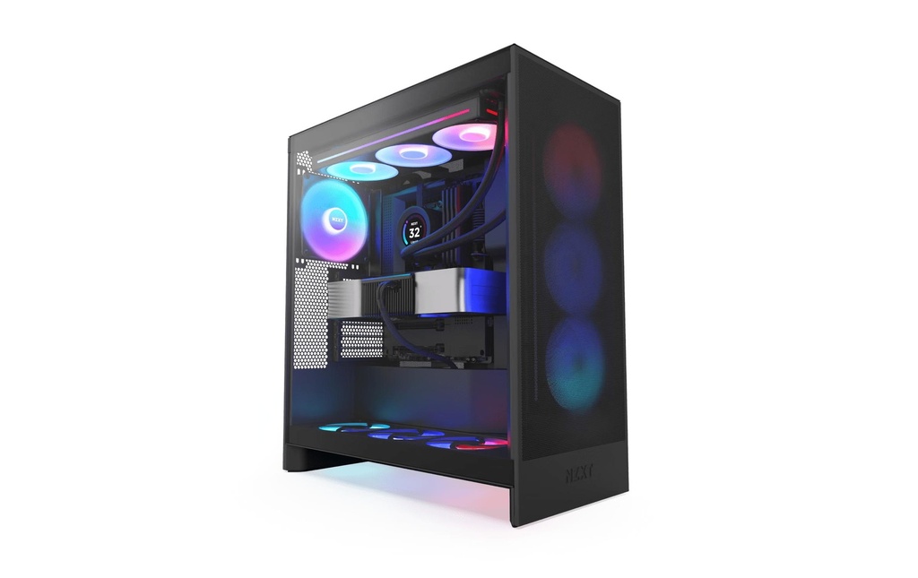 NZXT Boîtier d’ordinateur H7 Flow RGB Noir