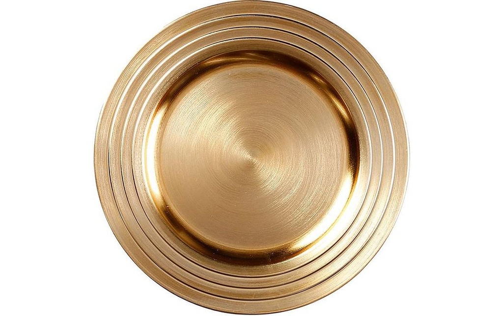 INGES CHRISTMAS DECOR Assiettes de Noël Ø 33 cm, Doré