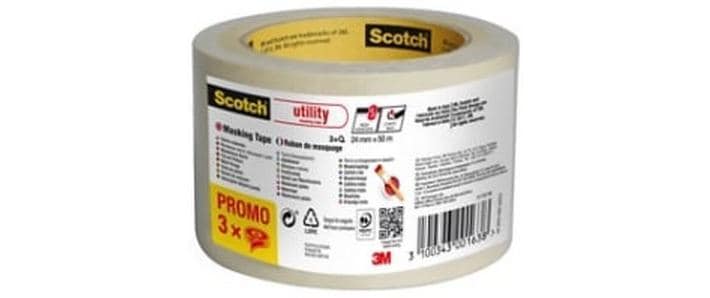 3M Ruban adhésif de masquage Utility 24 mm x 50 m, Beige