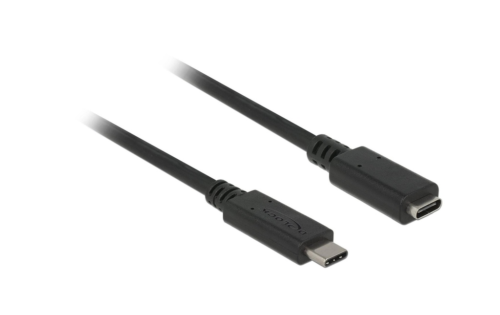 Delock Câble de prolongation USB 3.1 10Gbps PD 60W USB-C - USB-C 1.5 m