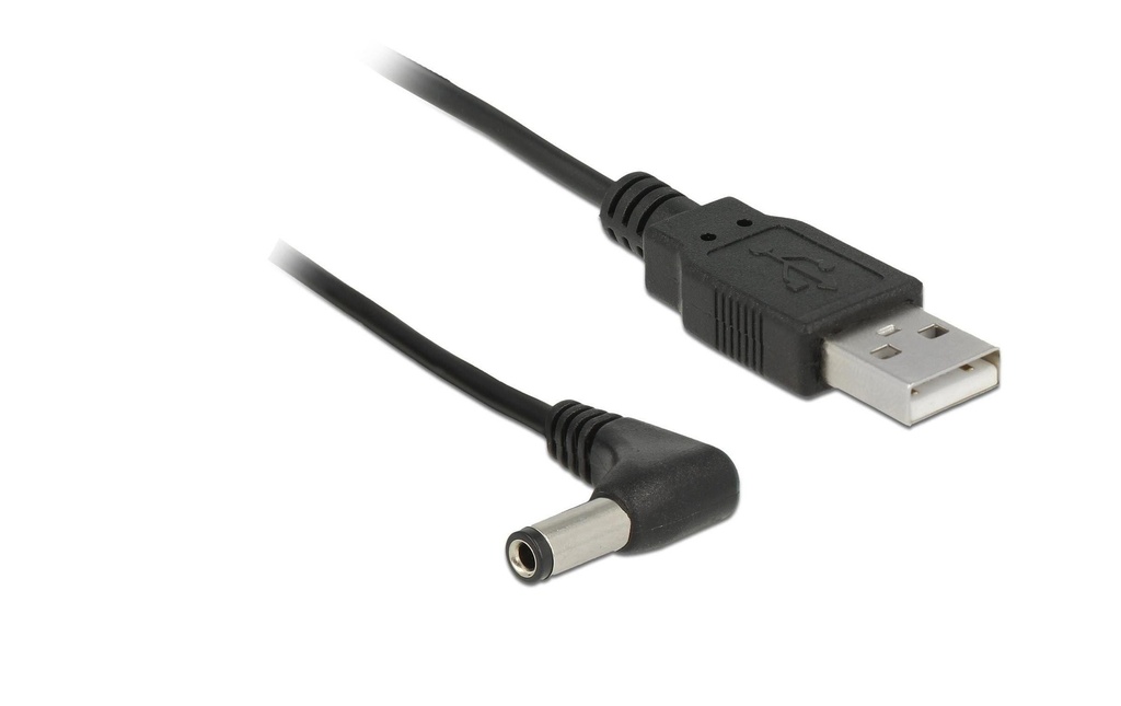 Delock Câble électrique USB Bouchon creux 5.5/2.5mm USB-A - Spécial 1.5 m