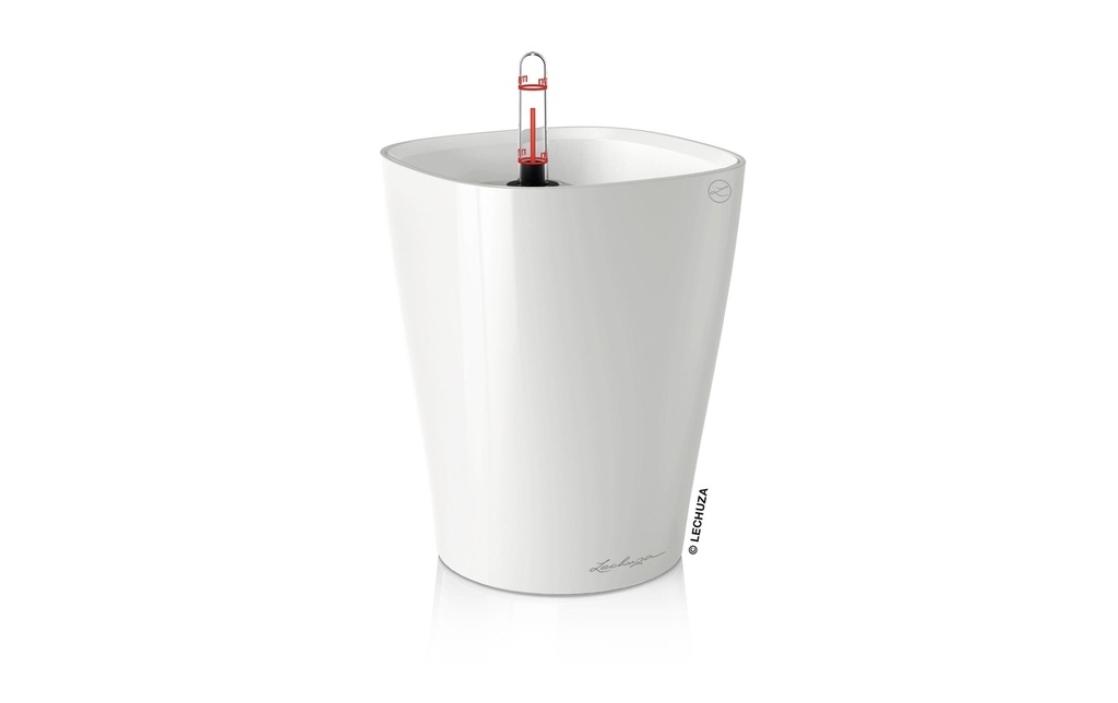 Lechuza Pot à herbes aromatiques Deltini Premium Blanc brillant