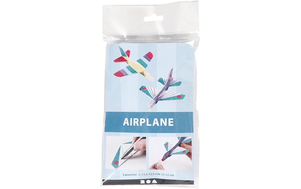 Creativ Company Kits de bricolage Avion, 3 pièces