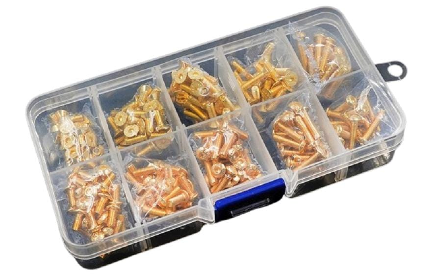 Yeah Racing Boîte à vis M3 12.9G Revêtement doré
