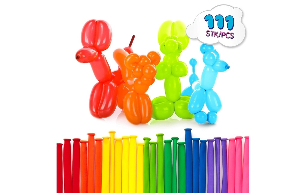 Lumaland Ballon de baudruche Set 111 pièces, Multicolore
