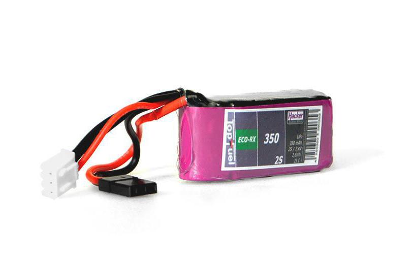 Hacker Batterie RC LiPo 350 mAh 7.4 V 25C TopFuel ECO-RX