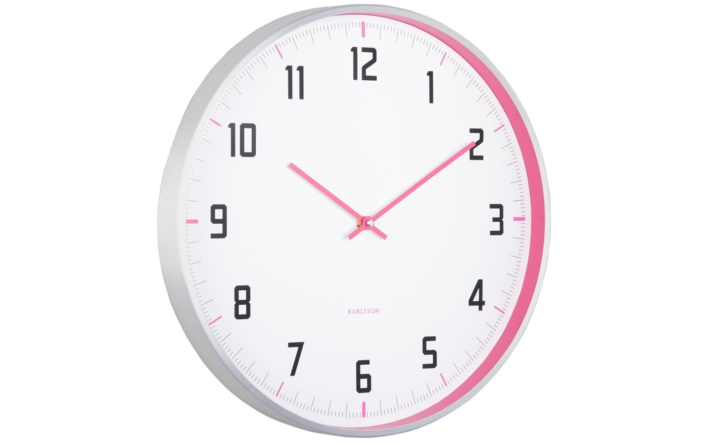KARLSSON Horloge murale Sporty Bright pink