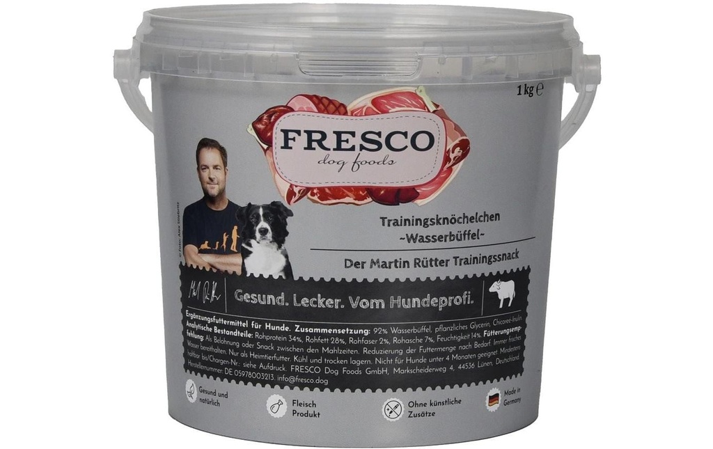 FRESCO Collation Chevilles d'entraînement Martin Rütter Buffle d'eau 1000 g