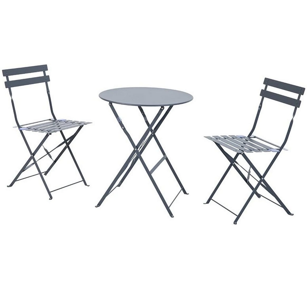 Dameco Set de jardin Anthracite mat