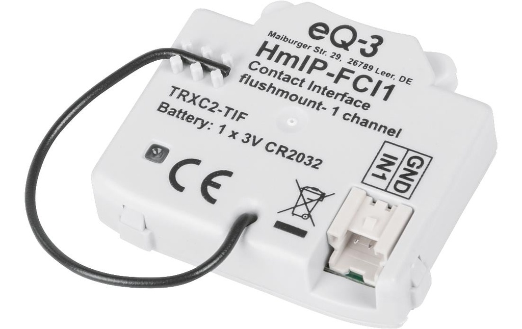 Homematic IP Smart Home interface de bouton poussoir radio Montage encastré 1 fois