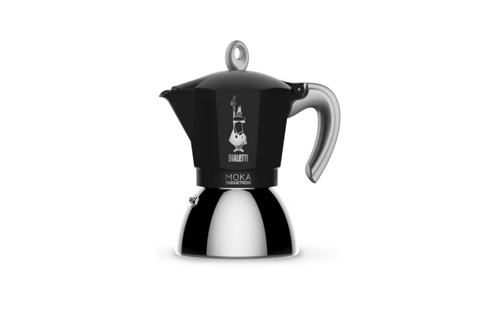 Bialetti Cafetière italienne New Moka induction 4 tasses, Noir