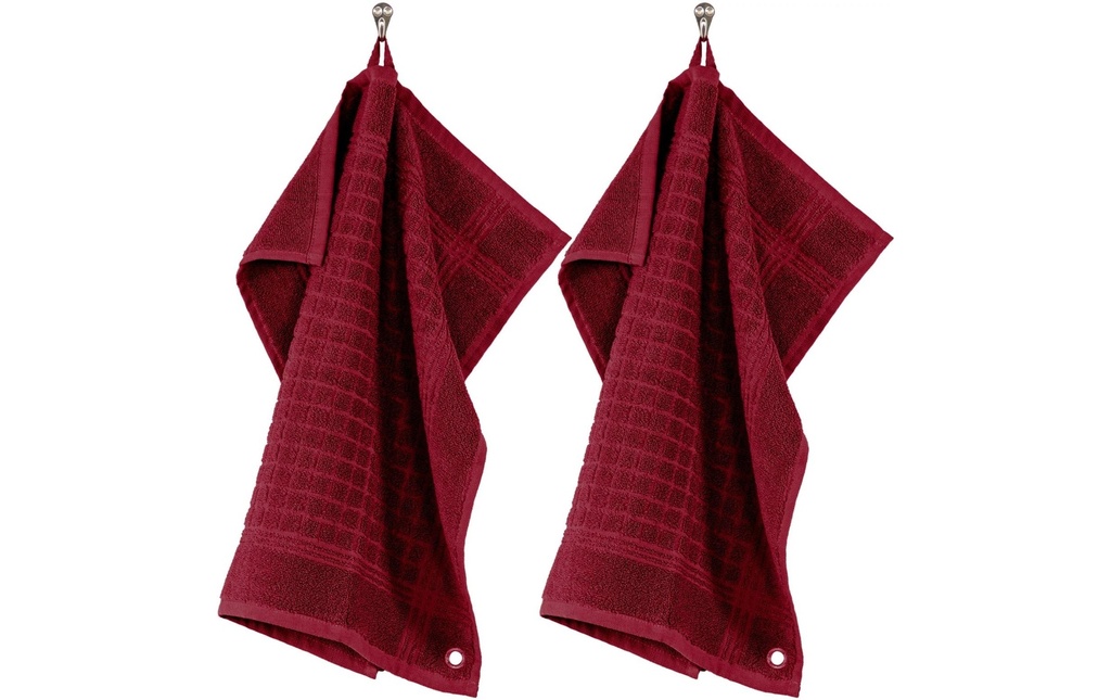 Tiseco Torchon pour la vaisselle Pharaon set de 2 Rouge