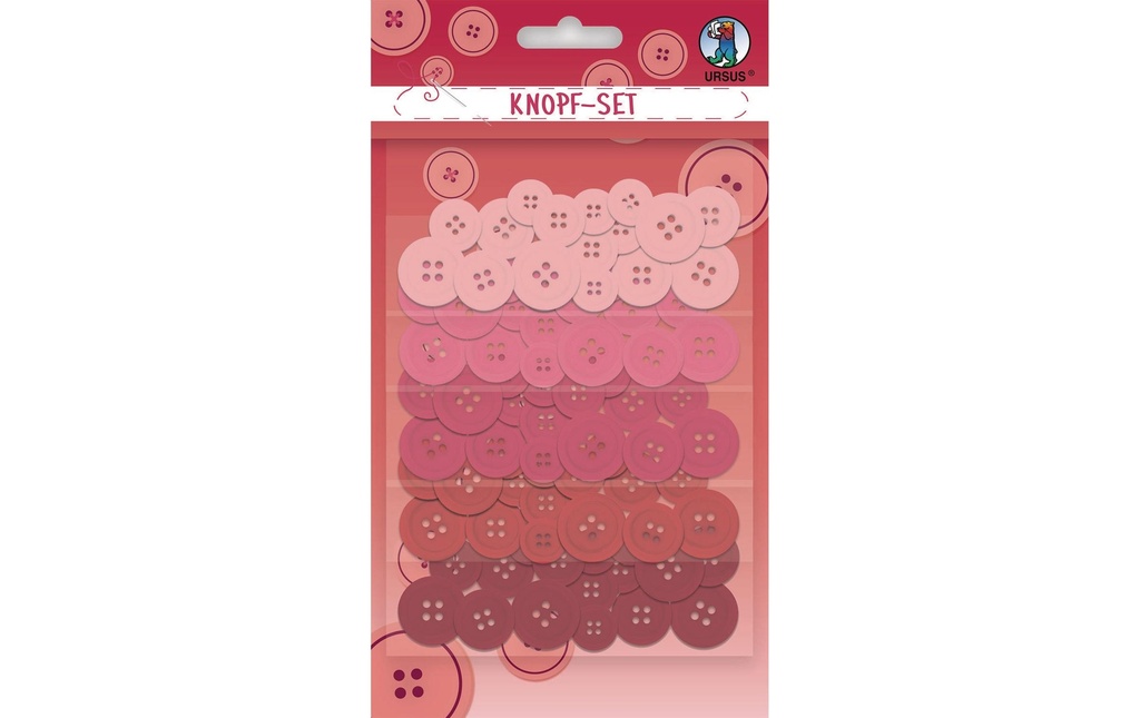 URSUS Boutons mixtes 1 pièce, rouge