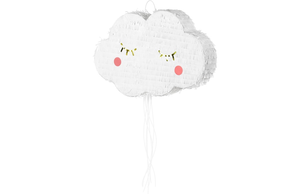 Partydeco Piñata Nuage, 50 x 32 x 9 cm, Blanc, 1 pièce