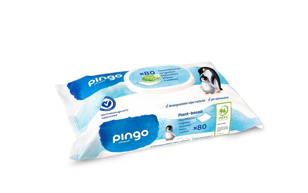 Pingo Lingettes humides Aloe Vera 80 pièces