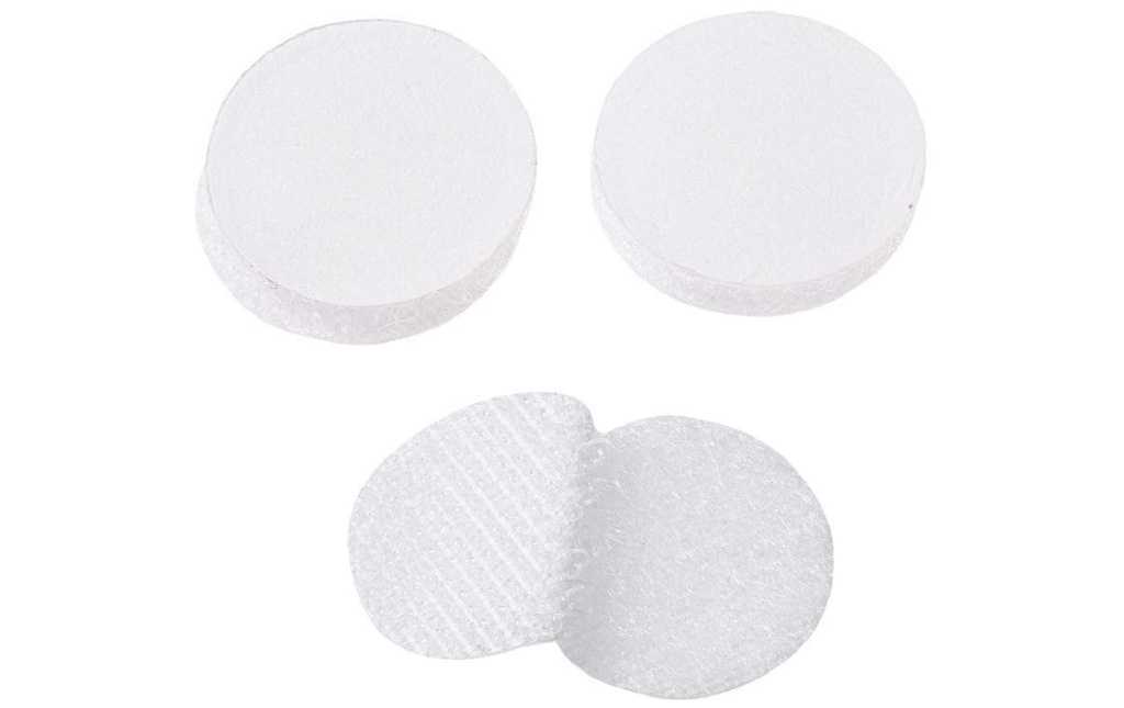 HobbyFun Fermeture velcro 2 cm rond blanc 20 Pièce/s