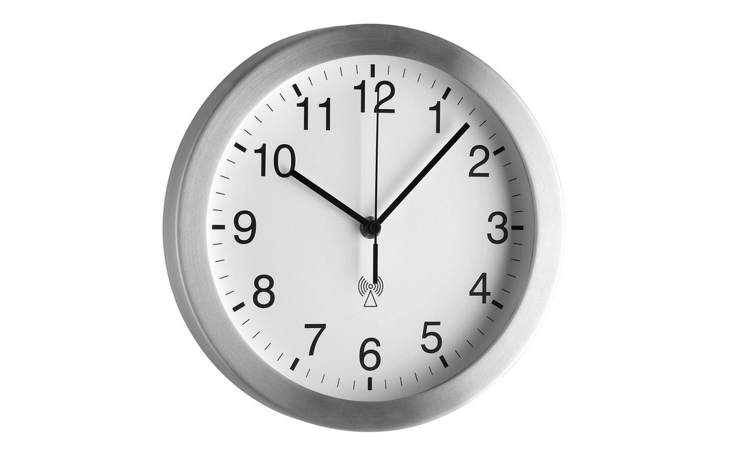 TFA Dostmann Horloge murale radio Blanc