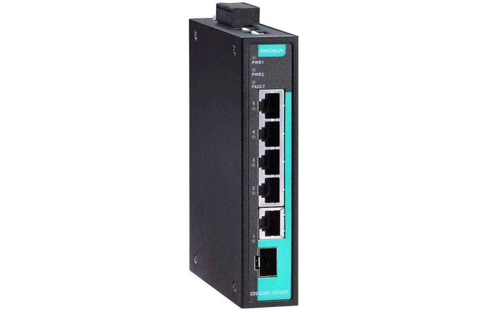 Moxa Switch sur rail EDS-G205-1GTXSFP 6 Port