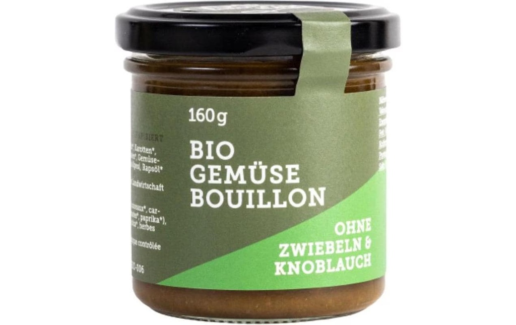 Nullkommanull Bouillon de légumes Bio, sans oignon ni ail 160 g