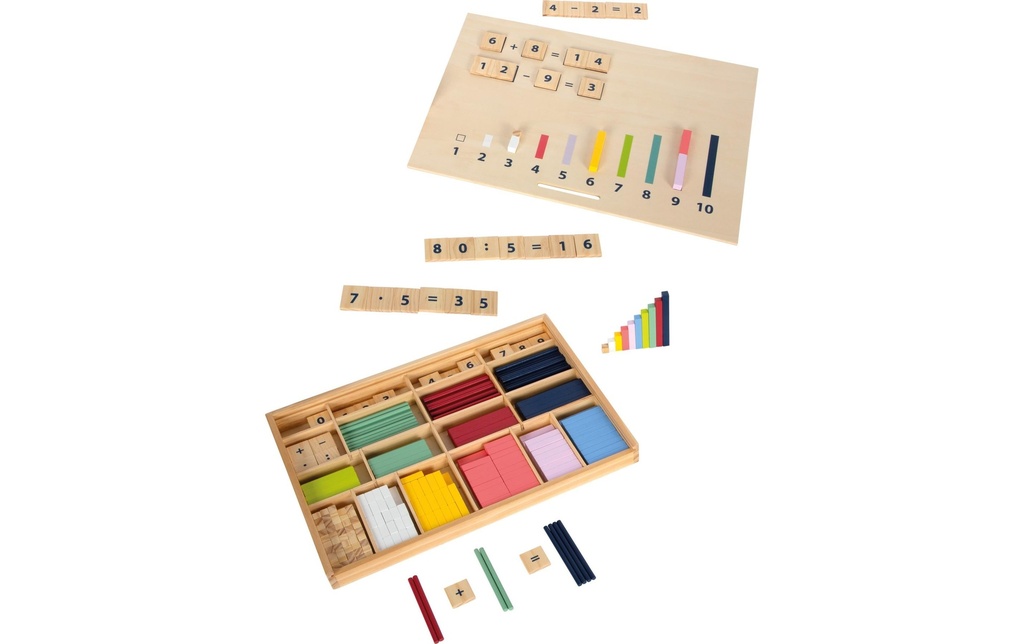 small foot Boîte d'apprentissage Bâtonnets de calcul avec chiffres Educate
